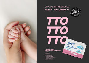 Toallitas Limpiadoras Suaves para el Contorno de Ojos de Bebé TTO, 12 Unidades, Orgánicas, con Aceite de Manzanilla, Vitamina E, Pantenol y Aceite de Árbol de Té, Hidratantes - Product Image 3