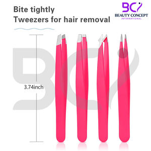 Pinzas de Cejas de Acero Inoxidable de Alta Precisión con Punta Inclinada para el Cabello Facial, Kit de Eliminación de Cabello Encarnado y Astillas - Product Image 2