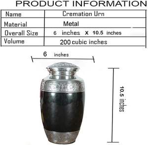 Engraved Aluminium Cremation <b>for</b> Human <b>Ashes</b> Adult Male Female Pets Cat <b>Dog</b> <b>Urn</b>, Large Burial Funeral <b>Urns</b> - Product Image 6