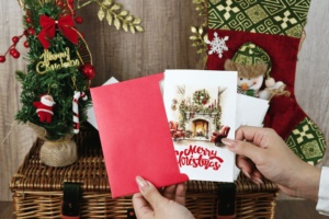 Juego de 5 tarjetas de agradecimiento de Navidad 3D personalizadas, regalo de bendición, tarjetas de cumpleaños, Nueva Artesanía, papel de Feliz Navidad - Product Image 2