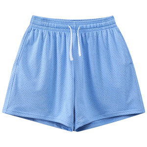 Sublimación Plain 100% Poliéster Casual Street Wear Sets Deportes Short Gym Custom Mesh Men's Shorts Doble capa de secado rápido - Product Image 3