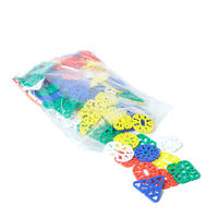 Juego de Bloques de Construcción DIY Unisex Moderno, Rompecabezas de Engranajes Geométricos de Copos de Nieve, Conectores de Plástico HDPE, Juguete Educativo de Edificios Modernos