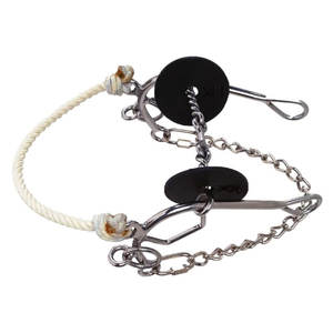 ม้าน้อยปากสแตนเลสเกรดพรีเมี่ยมบิตพร้อมปากเหล็กสีดำบิตต่อสองชั้นสำหรับลวดม้าห่อขนาด5.5นิ้ว - Product Image 4