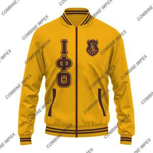 Personalizado Deportes Unisex Al Aire Libre Iota Phi Theta Nuevo Último Satén Bomber Tallas Grandes chaquetas de los hombres streetwear chaqueta de moda para los hombres - Product Image 1