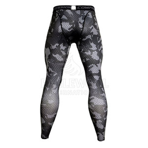Legging de compression respirant à taille élastique, uni, mi-long, sur mesure pour hommes, vêtements de sport de fitness, best-seller - Product Image 4