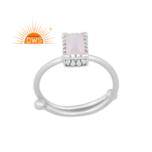 Handmade Design Fine <b>Sterling</b> <b>Silver</b> Natural Ethiopian Opal Gemstone <b>Adjustable</b> <b>Ring</b> Jewelry Manufacturer - Product Image 1