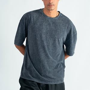 เสื้อเชิ๊ตผู้ชายผ้าคอตตอนแท้แบบสตรีทเสื้อยืดวินเทจ220GSM ได้ออกแบบฉลากได้ตามต้องการ - Product Image 3