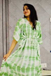 Tradicional hecho a mano Boho Trendy Tie Dye Beachwear Tye and Dye kaftan Girls 'Cover-Up Kaftan - Product Image 4