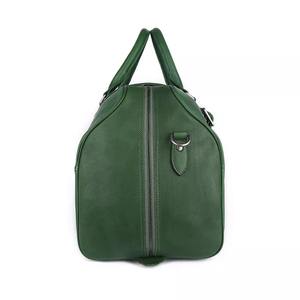 Cremallera de cuero genuino resistente al agua ecológico duradero de gran capacidad Vintage moda deportes gimnasio Weekender viaje Duffel - Product Image 3