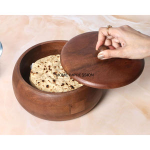 Cazuela de madera Warm Keeper Pot Modern Chapati Storage Box con tapa para cocina Hotel & Restaurant Chapati Box en India Supply - Product Image 2