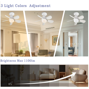 Tcl E27 nhỏ LED quạt trần với 5 lưỡi và ánh sáng hiện đại DC động cơ điều khiển từ xa cho nhà phòng ngủ - Product Image 5