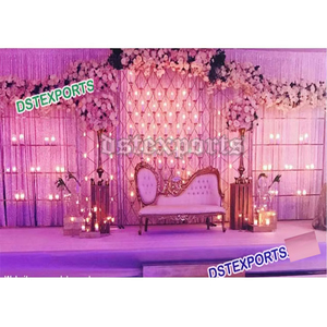 Royal Look boda escenario vela pared trasera boda fibra vela telón de fondo vela pared telón de fondo - Product Image 1
