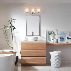 ריהוט אמבטיה קיר קטן תלוי תאורה עורה גרניט אמבטיה מודרנית יהירות עם כיור 36/30/24 אינץ 'ומסט מראה