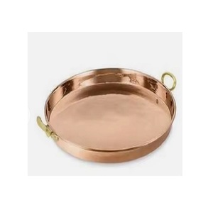 Plateau design gaufré classique de forme ronde Plateau en cuivre martelé Maison Hôtel et Restaurant Plateau de service alimentaire - Product Image 2