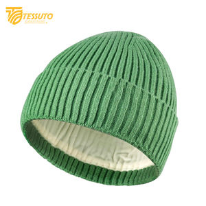 Unisex Thick Knitted Winter <b>Beanie</b> Jacquard Fabric <b>Skull</b> Cap for Men and Women Cuffed <b>Beanies</b> - Product Image 3