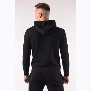 เสื้อฮู้ดผ้าฝ้าย100% สำหรับผู้ชายย้อมสีล้วนแบบสั่งทำสไตล์สตรีทสำหรับฤดูหนาว - Product Image 5