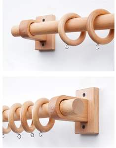 Support de rideau en bois de haute qualité avec un élégant design sculpté parfait pour les couloirs des chambres ou les paramètres de fenêtre du salon - Product Image 4