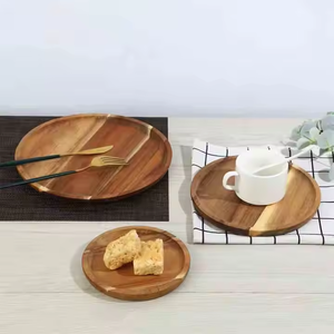 Handcrafted Wooden Plate Elegant Durable Dining Essential by glowin fashion - Product Image 2