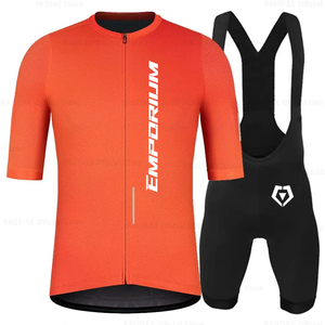 100% Poliéster Ciclismo Jersey y Bib Short Set - Product Image 1