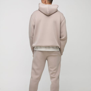 Cómodo chándal de lana de algodón pesado para hombre con Sudadera con capucha y pantalones de Jogger Conjuntos de invierno de alta calidad - Product Image 5