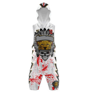 "Ensemble d'uniformes sublimés de football 7v7 personnalisés avec capuche et bas-Haut et bas de compression respirants" - Product Image 1