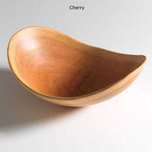 Bol en bois de chêne fait à la main résistant à la chaleur et jetable pour la salade servant des fruits ou selon vos besoins - Product Image 2