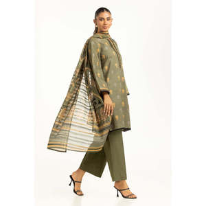 IUSTKSD-1268 Ensemble 3 pièces Khaddar imprimé Salwar Kameez/Robe Anarkali ethnique indienne en Georgette pour femme, style pakistanais - Product Image 6