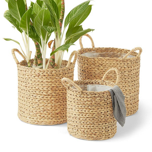 Grands paniers de plantation faits à la main en jacinthe d'eau, pot de plante de qualité supérieure, paniers de plantation tressés - Product Image 4