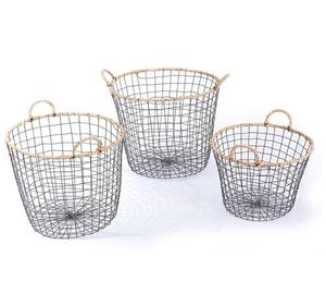 High Quality Metal <b>Wire</b> <b>Basket</b> With Handle for Storage Laundry & Kitchen Usage Wholesale Bulk Quantity. - Product Image 1
