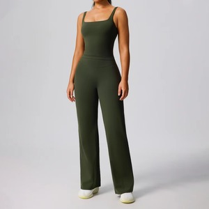 Custom Wholesale Women Eco Friendly <b>Sports</b> Outfit Breathable Sleeveless Workout <b>Bra</b> & Scrunch Yoga Leggings Gym Fitness Set - Product Image 4