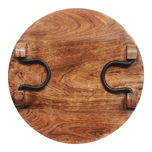 Bandeja de Servir de Madera Personalizable con Cuerpo Completamente de Madera, Bandeja de Servir de Madera para Comida y Cena con Diseño Flotante - Product Image 5