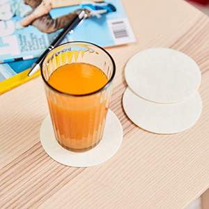 Sous-verres en papier plantables personnalisés Sous-verres recyclés faits à la main de forme circulaire durable avec tapis et tampons imprimés personnalisés - Product Image 2