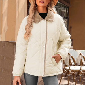 Women Custom 2025 New Design Quilted & Padded Puffer Jackets Women Winter Puffer Coat Ladies Quilted Breathable Jacket - Product Image 4