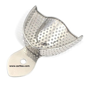 Bandeja de impresión no estéril de acero inoxidable de alta calidad para mandíbula superior Edentulous 65X46mm - Product Image 4