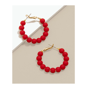 Pendientes de tuerca con cuentas de resina para mujer, diseño hueco redondo con patrón geométrico para pendientes de aniversario o regalo - Product Image 6