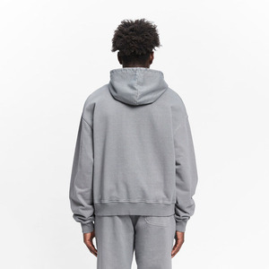 Sudadera con capucha personalizada Vintage Wash Heavyweight 100% algodón Color sólido Cremallera de gran tamaño para hombres y mujeres Streetwear para invierno - Product Image 6