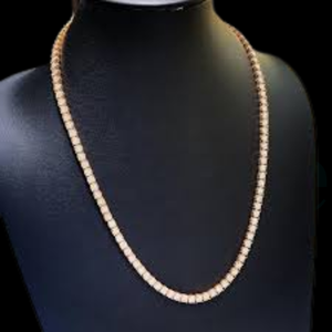 สร้อยคอทองแข็ง14K สำหรับผู้ชายผู้หญิง, เครื่องประดับฮิปฮอปเย็น4มม. VVS sparkly VVS แล็ปปลูกสายเทนนิส - Product Image 2