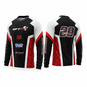 เสื้อแข่งรถวินเทจสไตล์สตรีทแวร์แขนยาว ลายซับลิเมชั่น สำหรับทีมแข่งรถ - Product Image 3