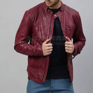 Chaqueta de Cuero Genuina para Hombre, Venta Caliente 2025, Chaqueta de Cuero Entallada para Hombre, Chaqueta de Cuero Personalizada para Hombre - Product Image 4