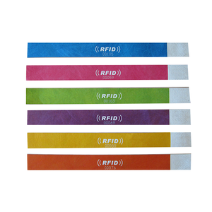 <b>Tyvek</b> HF RFID <b>Paper</b> Wristbands | One-Time Use NFC Event Wristbands | ISO14443 13.56 MHz RFID Wristband - Product Image 3