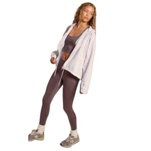 Sweat à capuche zippé tricoté pour femme, coupe ample, imprimé, manches longues, polaire chaude, anti-boulochage, pour hiver et automne, style décontracté - Product Image 6