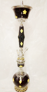 Mother Pearl Color Shisha <b>Hookah</b> Set Stainless Steel Decorative Accessories Oyster Shell Artistic Design Lacquer Wood <b>Glass</b> - Product Image 5