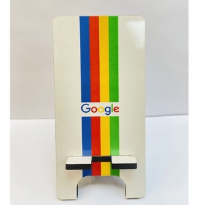 Support de téléphone portable en bois MDF personnalisable avec logo Google, imprimable en gros, au meilleur prix - Product Image 3