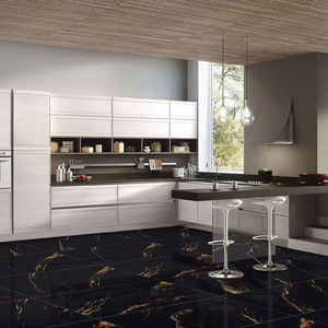 Azulejos de porcelana pulida de alto brillo modernos de 600x1200mm, BORDEAUX DORADO para uso interior para villas, escuelas, pisos, textura sólida - Product Image 1