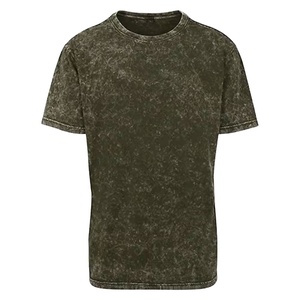 Custom Acid Wash Men T-<b>shirt</b> Distressed <b>Waffle</b> Long Drop Shoulder Double Layer 100% Cotton Crew Neck Anti-Pilling Canvas 2026 - Product Image 2