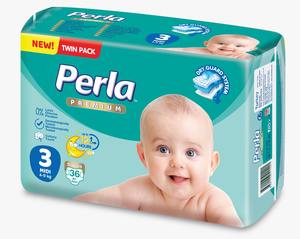 PERLA Twin Pack Newborn (No.1) 42 PCS <b>Disposable</b> Baby Diapers Super Absorbent Cottony Surface Innovative Baby Care Product - Product Image 1