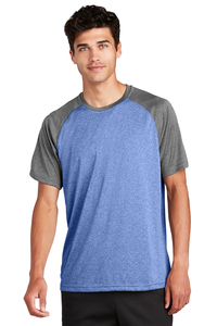 Sport-Tek Hombres 3/4 Mangas raglán Colorblock Jersey Camisetas Manga corta Heather Contender Tee Camisetas - Product Image 3