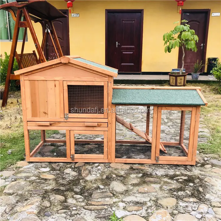 Sdr003 cabana de coelho em madeira, casa de coelho, gaiola de coelho ao ar livre, com bandeja deslizante