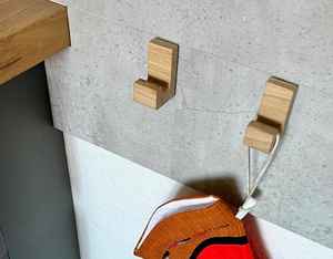 Crochet mural en bois de noyer massif Crochet mural en forme de cylindre en bois pour suspendre la serviette - Product Image 6