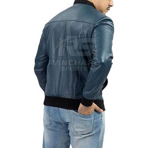 Chaqueta Bomber de Cuero de Alta Calidad, Moderna, Cómoda, Clásica, Suave, Cálida, para Uso Diario - Product Image 3